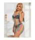 SUBBLIME - 952365 VESTIDO DE REJILLA HOMBROS DESCUBIERTOS ARCOIRIS TALLA ÚNICA