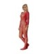 SUBBLIME - 952419 BODYSTOCKING DE REJILLA CON DIAMANTES MANGA LARGA ROJO XS/M