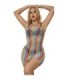 SUBBLIME - 952457 VESTIDO DE REJILLA SIN MANGAS CON HOMBROS DESCUBIERTOS ARCOIRIS TALLA ÚNICA