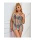 SUBBLIME - 952457 VESTIDO DE REJILLA SIN MANGAS CON HOMBROS DESCUBIERTOS ARCOIRIS TALLA ÚNICA