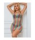SUBBLIME - 952457 VESTIDO DE REJILLA SIN MANGAS CON HOMBROS DESCUBIERTOS ARCOIRIS TALLA ÚNICA