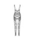 PASSION - BS 102 BODYSTOCKING BLANCO TALLA ÚNICA