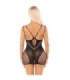 LEG AVENUE - MINIVESTIDO DE REJILLA CON TIRANTES NEGRO