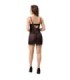 LIVCO CORSETTI FASHION - TIANA LC 20208 CAMISA + TANGA NEGRO L/XL