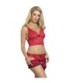 SUBBLIME - 953898 SET 3 PIEZAS ENCAJE Y SATEN ROJO S/M