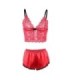 SUBBLIME - 953898 SET 3 PIEZAS ENCAJE Y SATEN ROJO S/M