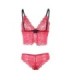 SUBBLIME - 953898 SET 3 PIEZAS ENCAJE Y SATEN ROJO S/M