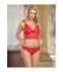 SUBBLIME - 953898 SET 3 PIEZAS ENCAJE Y SATEN ROJO S/M
