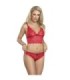 SUBBLIME - 953904 SET 3 PIEZAS ENCAJE Y SATEN ROJO L/XL