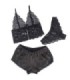 SUBBLIME - 953911 SET 3 PIEZAS ENCAJE Y SATEN NEGRO S/M