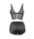 SUBBLIME - 953911 SET 3 PIEZAS ENCAJE Y SATEN NEGRO S/M