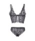 SUBBLIME - 953911 SET 3 PIEZAS ENCAJE Y SATEN NEGRO S/M