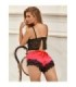 SUBBLIME - 953959 PIJAMA SEXY SATEN Y  ENCAJE NEGRO/ROJO S/M
