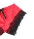 SUBBLIME - 953966 PIJAMA SEXY SATEN Y  ENCAJE NEGRO/ROJO L/XL