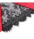 SUBBLIME - 954024 CAMISON DE ENCAJE ESPALDA TRANSPARENTE + TANGA ROJO/NEGRO L/XL