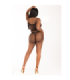 LEG AVENUE - SET CAMISETA & PANTALON REJILLA NEGRO