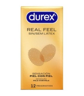 DUREX - PRESERVATIVOS REAL FEEL SIN LÁTEX 12 UNIDADES