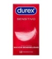 DUREX - PRESERVATIVOS SENSITIVO 12 UNIDADES