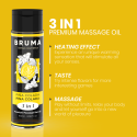 BRUMA - ACEITE DE MASAJE PREMIUM EFECTO CALOR SABOR PIÑA COLADA 3 EN 1 - 100 ML