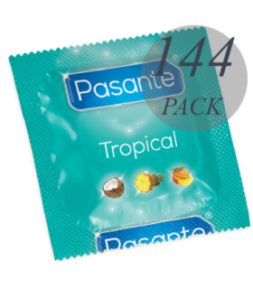 PASANTE - PRESERVATIVOS SABORES TROPICAL BOLSA 144 UNIDADES