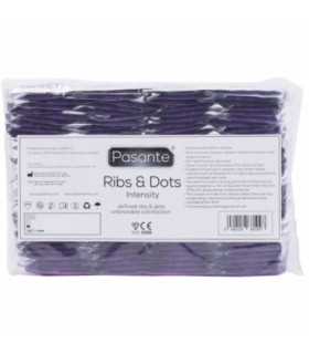 PASANTE - RIBS & DOTS PRESERVATIVOS INTENSITY 144 UNIDADES