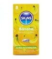 SKINS - PRESERVATIVOS PREMIUM SABOR PLÁTANO PACK 8