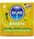 SKINS - PRESERVATIVOS PREMIUM SABOR PLÁTANO PACK 4