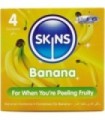 SKINS - PRESERVATIVOS PREMIUM SABOR PLÁTANO PACK 4