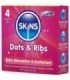 SKINS - DOTS & RIBS PRESERVATIVOS PREMIUM PACK 4