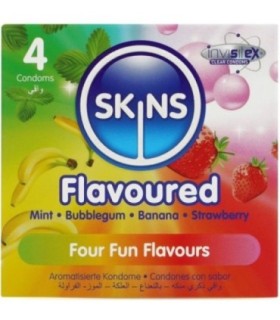SKINS - MULTI SABORES PRESERVATIVOS PREMIUM PACK 4