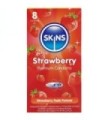 SKINS - PRESERVATIVOS PREMIUM SABOR FRESA PACK 8