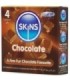 SKINS - PRESERVATIVOS PREMIUM SABOR CHOCOLATE PACK 4