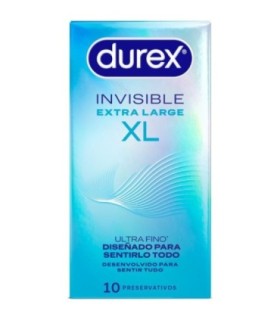 DUREX - PRESERVATIVOS INVISIBLE XL 10 UNIDADES