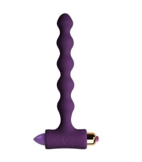 ROCKS-OFF - PLUG ANAL CON VIBRACIÓN Y ONDULACIONES PETITE SENSATIONS PEARLS