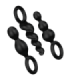 SATISFYER - ANAL PLUGS SET 3 PCS NEGRO