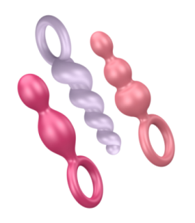 SATISFYER - ANAL PLUGS SET 3 PCS TRICOLOR