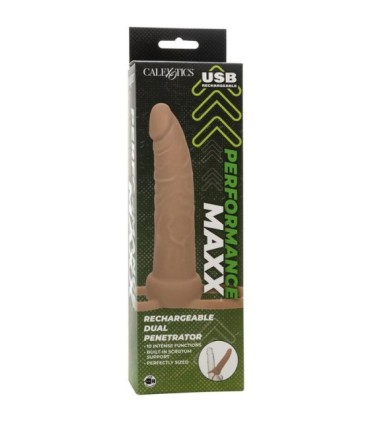 CALEXOTICS - PERFORMANCE MAXX DOBLE PENETRADOR RECARGABLE PIEL CLARO