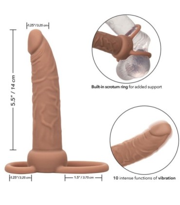 CALEXOTICS - PERFORMANCE MAXX DOBLE PENETRADOR RECARGABLE PIEL MORENO