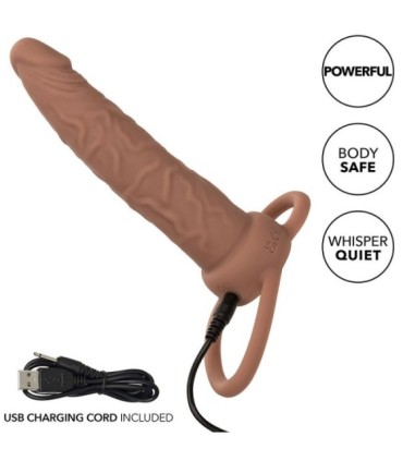 CALEXOTICS - PERFORMANCE MAXX DOBLE PENETRADOR RECARGABLE PIEL MORENO