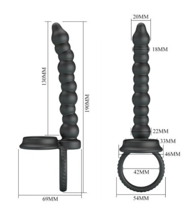 PRETTY LOVE - DILLION ANILLO PENE PARA DONLE PENETACIÓN NEGRO