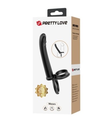 PRETTY LOVE - MOSES ANILLO DOBLE PENE PARA DONLE PENETACIÓN NEGRO