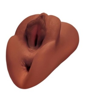 PDX PLUS - PERFECT PUSSY DOUBLE STROKER MASTURBADOR VAGINA Y ANO MARRÓN