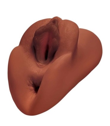 PDX PLUS - PERFECT PUSSY DOUBLE STROKER MASTURBADOR VAGINA Y ANO MARRÓN