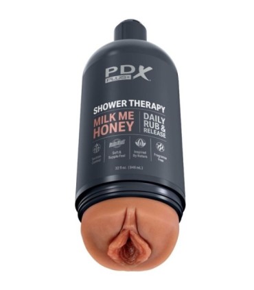 PDX PLUS - MASTURBADOR STROKER DISEÑO DISCRETO DE BOTE CHAMPU MILK ME HONEY CARAMELO