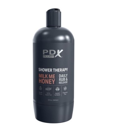 PDX PLUS - MASTURBADOR STROKER DISEÑO DISCRETO DE BOTE CHAMPU MILK ME HONEY CARAMELO