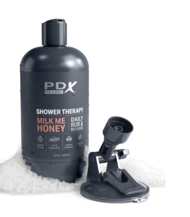 PDX PLUS - MASTURBADOR STROKER DISEÑO DISCRETO DE BOTE CHAMPU MILK ME HONEY CARAMELO