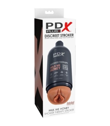 PDX PLUS - MASTURBADOR STROKER DISEÑO DISCRETO DE BOTE CHAMPU MILK ME HONEY CARAMELO