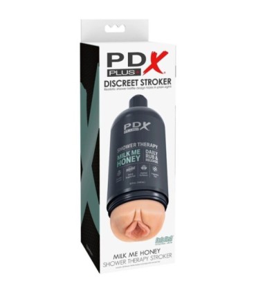 PDX PLUS - MASTURBADOR STROKER DISEÑO DISCRETO DE BOTE CHAMPU MILK ME HONEY