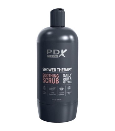 PDX PLUS - MASTURBADOR STROKER DISEÑO DISCRETO DE BOTE CHAMPU SOOTHING SCRUB CARAMELO
