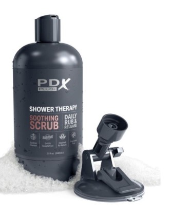 PDX PLUS - MASTURBADOR STROKER DISEÑO DISCRETO DE BOTE CHAMPU SOOTHING SCRUB CARAMELO